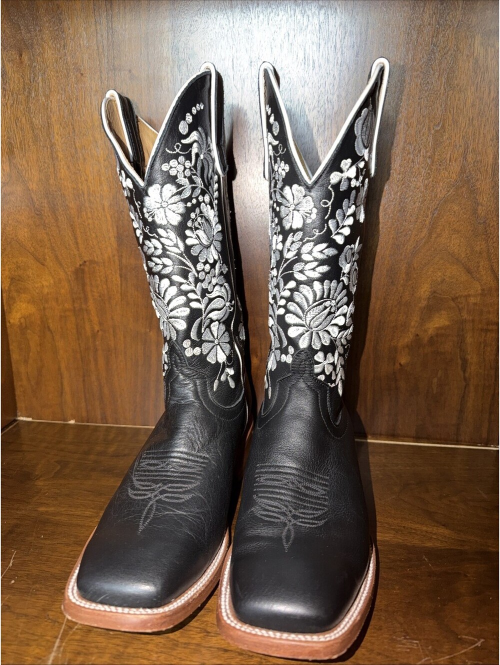 Women's Macie Bean Cowboy Boots "Black Eyed Susan" Size 10M M9166 Very Nice - D1